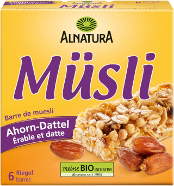Produktfoto zu Müsliriegel Ahorn Dattel