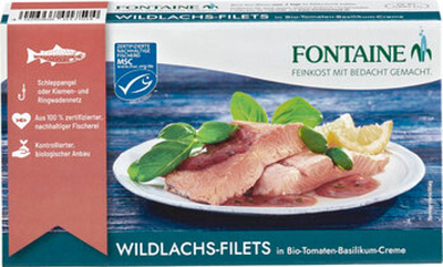 Produktfoto zu Wildlachsfilets in Bio Tomaten Creme, 200 g, Fontaine