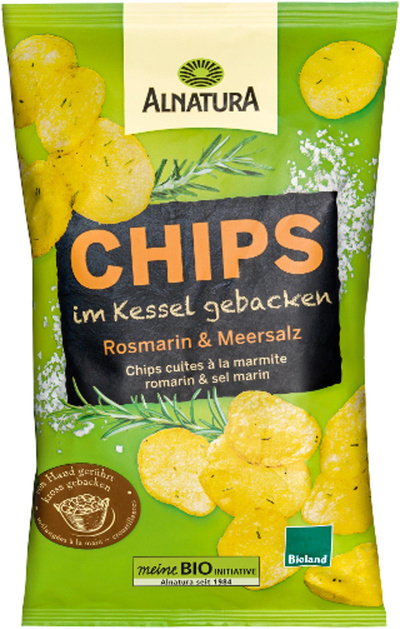 Produktfoto zu Chips im Kessel gebacken Rosm. 125G
