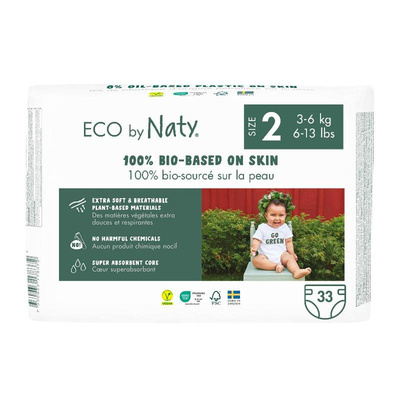 Produktfoto zu Eco by Naty Windel, Gr. 2, 3 - 6 kg, 33 St.
