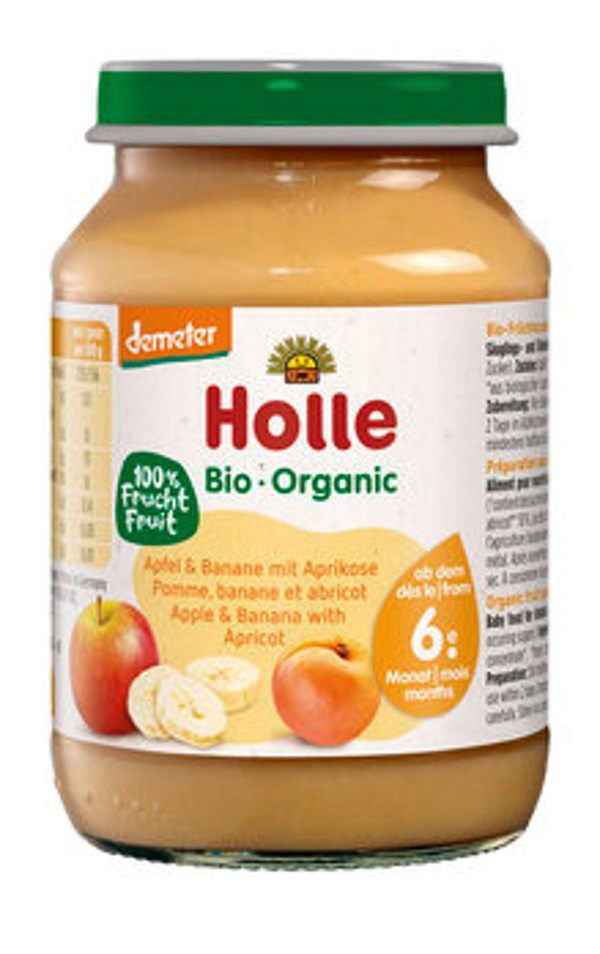 Produktfoto zu Apfel und Banane mit Aprikose
