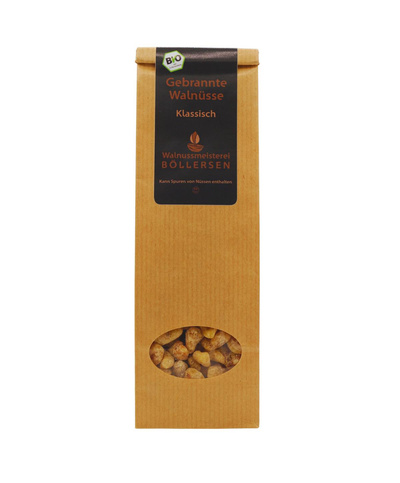 Produktfoto zu Gebrannte Walnuss Klassisch, 80 g, Walnussmeisterei Böllersen