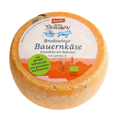 Produktfoto zu Brodowiner Bauernkäse Möhre-Kürbiskern