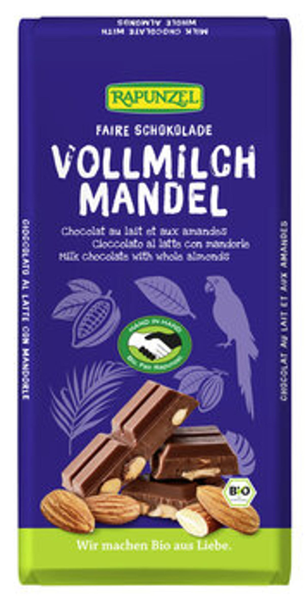 Produktfoto zu Vollmilch Schokolade Mandel
