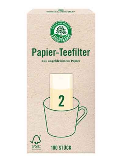 Produktfoto zu Papier Teefilter Gr. 2, 100 Stück