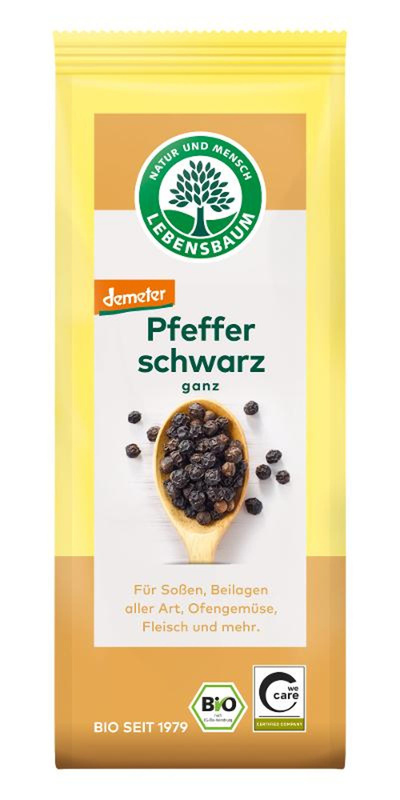 Produktfoto zu Pfeffer, schwarz, ganz, 50 g
