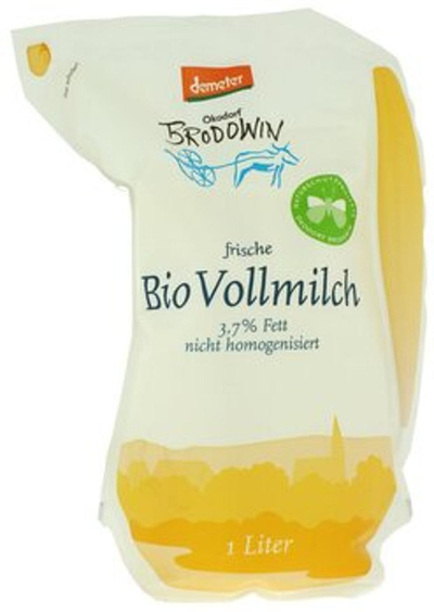 Produktfoto zu Vollmilch im Beutel , 1 l , Ökodorf Brodowin