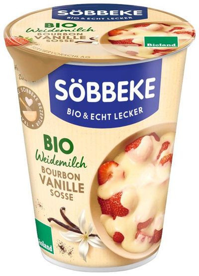 Produktfoto zu Bourbon Vanille Soße mit Sahne, 200 ml, Söbbeke