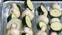 Rezeptbild für Champignon-Zucchini Spieße 