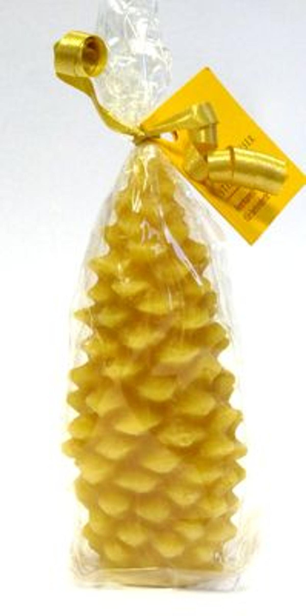 Produktfoto zu Kerze Tannenzapfen natur, 100 x 30 mm, KHT