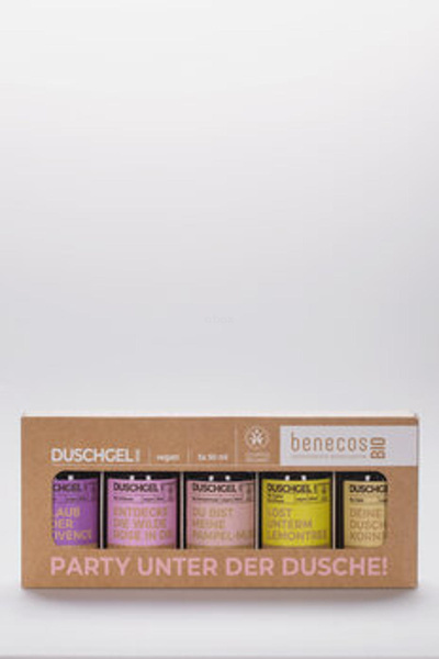 Produktfoto zu Geschenkset Party unter der Dusche, 5 x 50 ml, benecos
