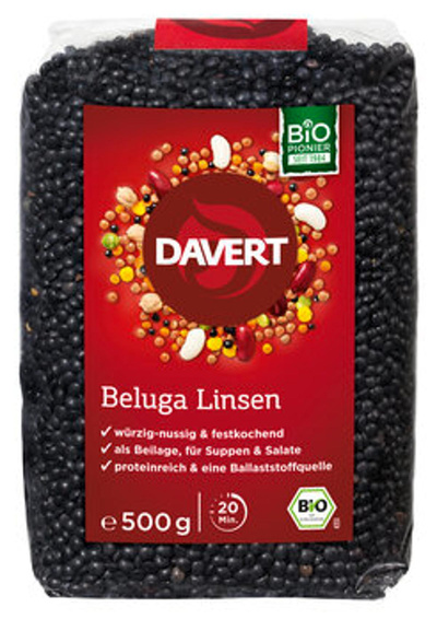 Produktfoto zu Linsen Beluga Schwarz 500 g