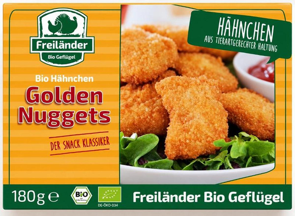 Produktfoto zu Golden Nuggets Hähnchen, 180 g, Freiländer