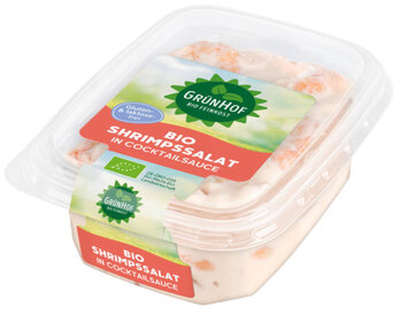Produktfoto zu Bio Shrimps in Cocktailsauce, 125 g. Grünhof
