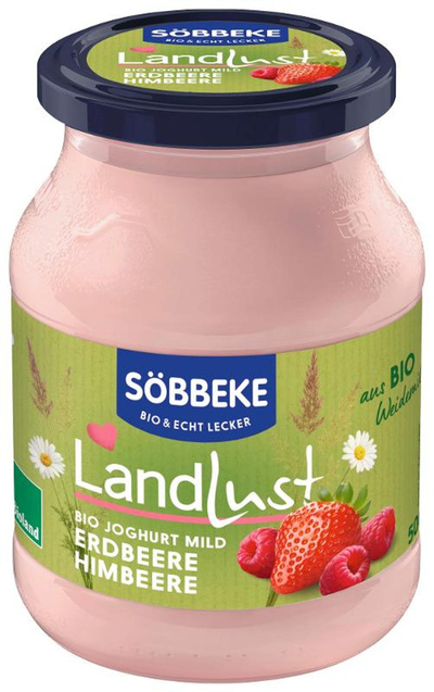 Produktfoto zu Joghurt Erdbeere Himbeere 3,8% 500 g , Söbbeke