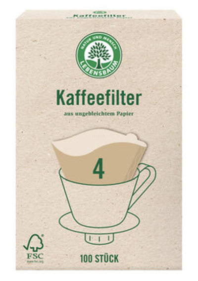 Produktfoto zu Papier Kaffeefilter, Gr.4  100