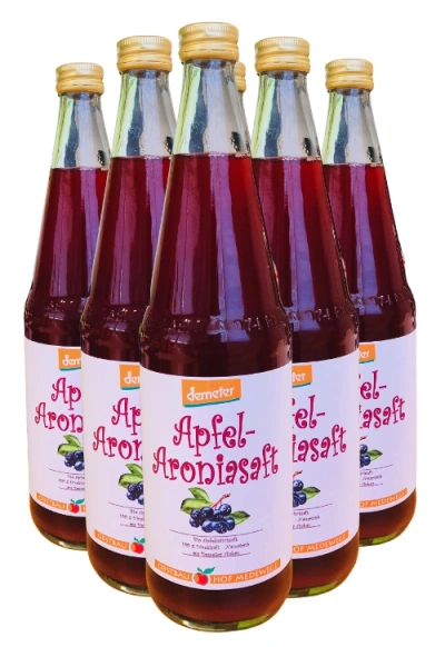 Produktfoto zu Apfel-Aronia Saft, 6x 0,7 l, Hof Medewege