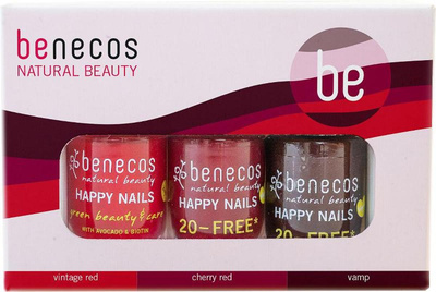 Produktfoto zu Geschenkset Nagellack Classic in Red, 3x5 ml, benecos