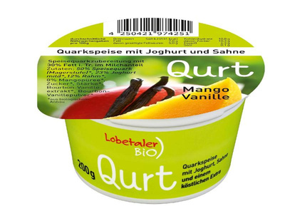 Produktfoto zu Qurt Mango Vanille, 200 g , Lobetaler Bio