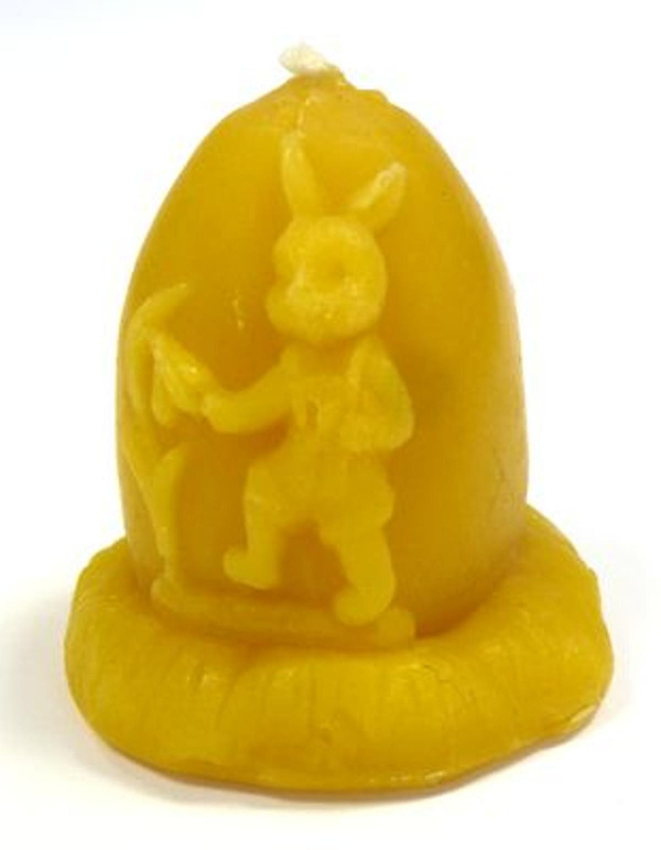 Produktfoto zu Kerze 'Ei' mit Hase 50 g