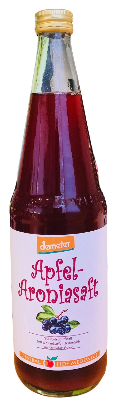 Produktfoto zu Apfel-Aronia Saft, 0,7 l Hof Medewege