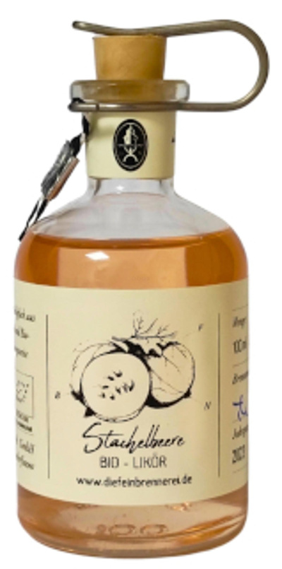 Produktfoto zu Bio-Likör Stachelbeere 100 ml , Die Feinbrennerei