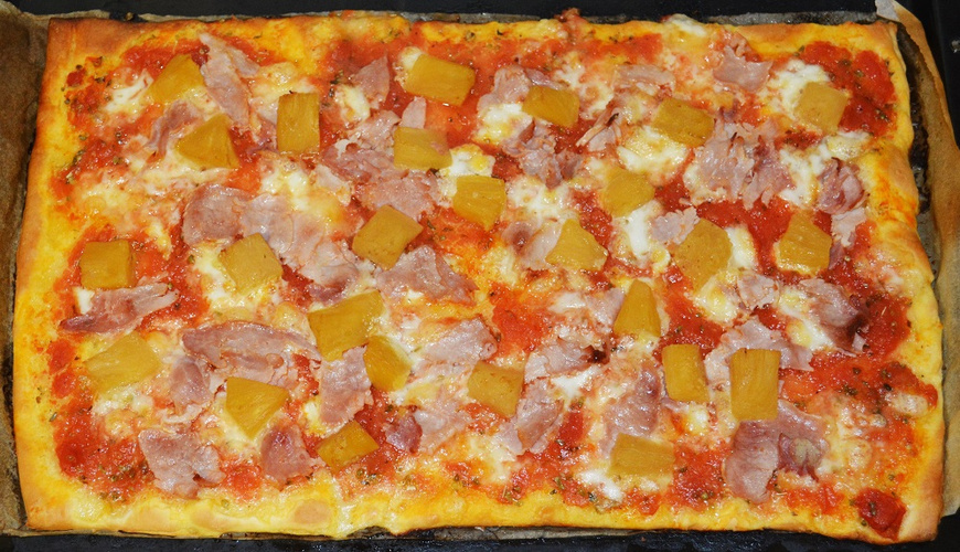 Rezeptbild für Pizza Schinken-Ananas