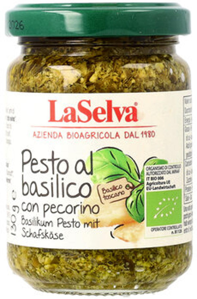 Produktfoto zu Basilikum Pesto mit Schafskäse, 130 g