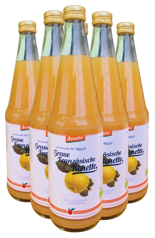 Produktfoto zu Apfelsaft französische Renette, 6 x 0,7 l