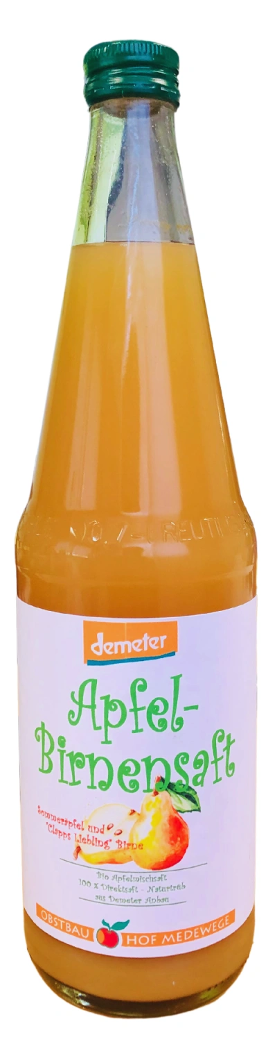 Produktfoto zu Apfel-Birnen-Saft, 0,7 l Hof Medewege