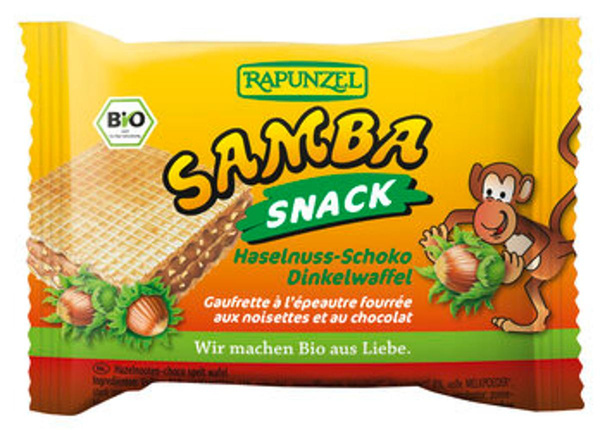 Produktfoto zu Samba Snack, Haselnuss-Schoko Schnitte, 25 g, Rapunzel