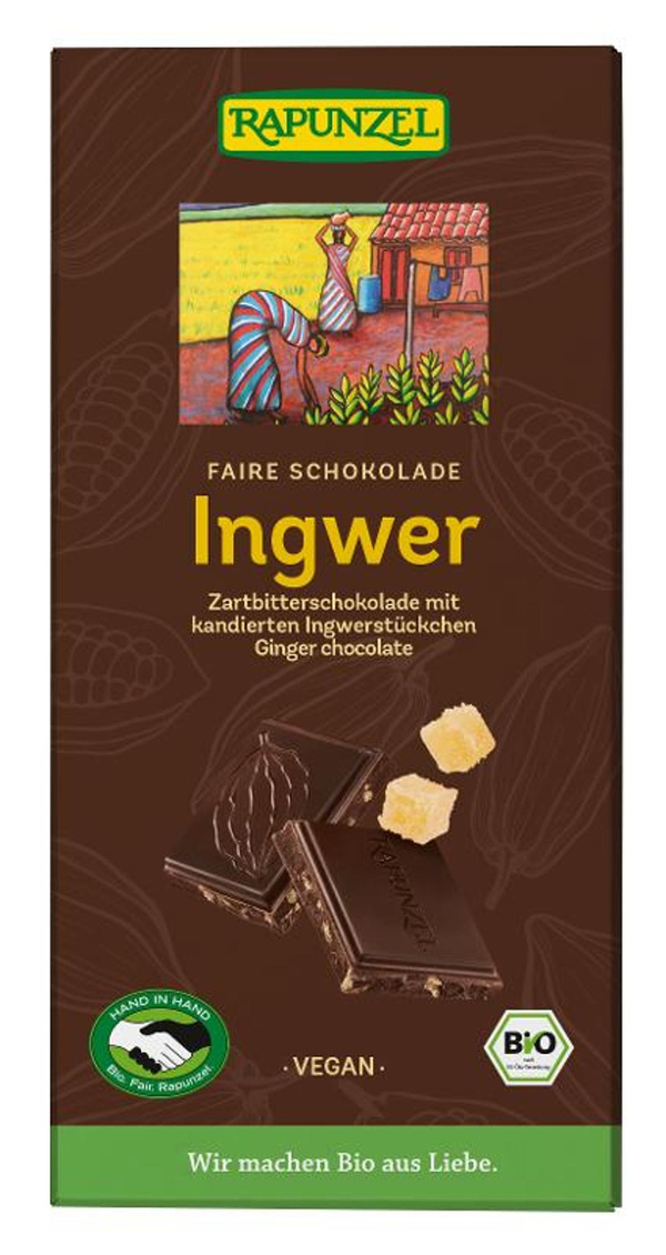 Produktfoto zu Ingwer Zartbitter Schokolade