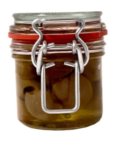 Produktfoto zu grüne Oliven in Öl, 50 g