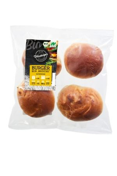 Produktfoto zu Brioche Burgerbrötchen 4 Stück, Herzberger Bäckerei