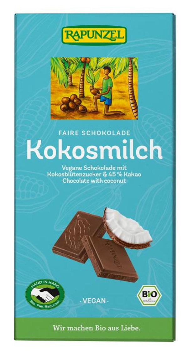 Produktfoto zu Kokosmilch Schokolade, 80 g