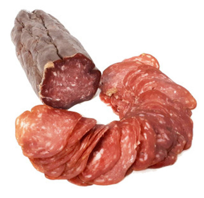Produktfoto zu Wildsalami frisch aufgeschnitten, ca. 100g