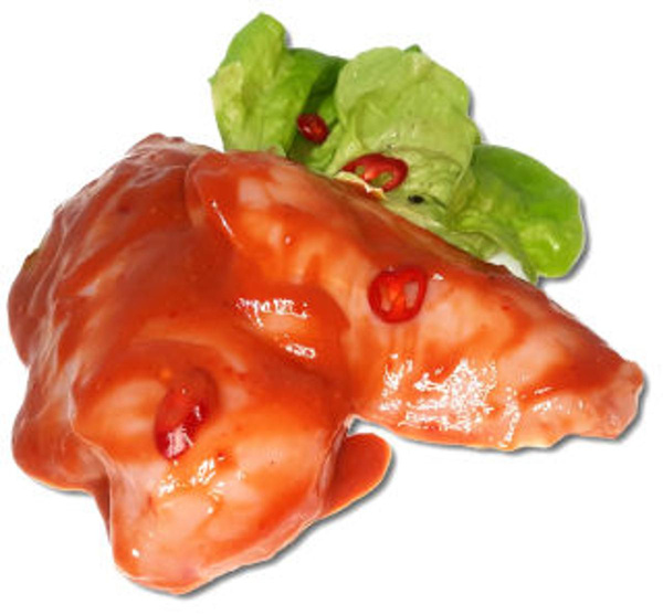 Produktfoto zu Hähnchenbrust mariniert mit BBQ