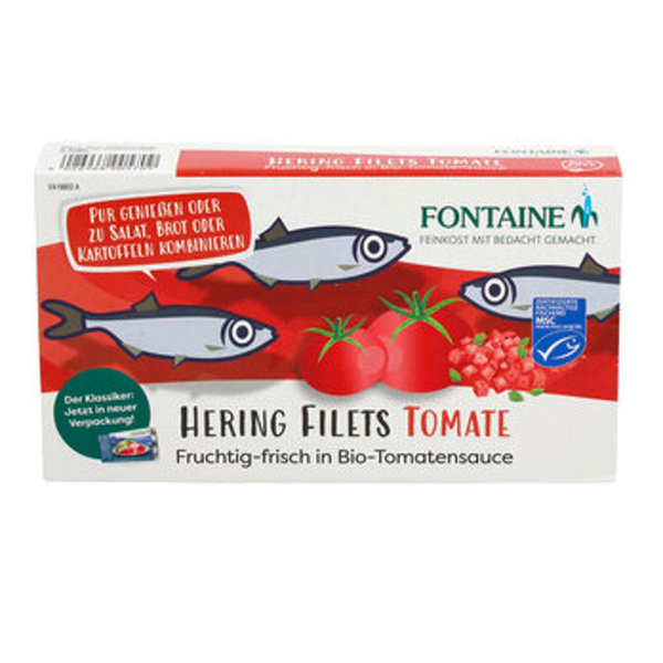 Produktfoto zu Zarte Heringsfilets in Tomatencreme, 200 g, Fontaine