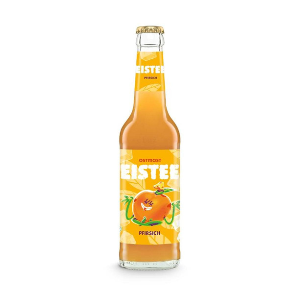 Produktfoto zu Eistee Pfirsich, Ostmost, 0,33 l