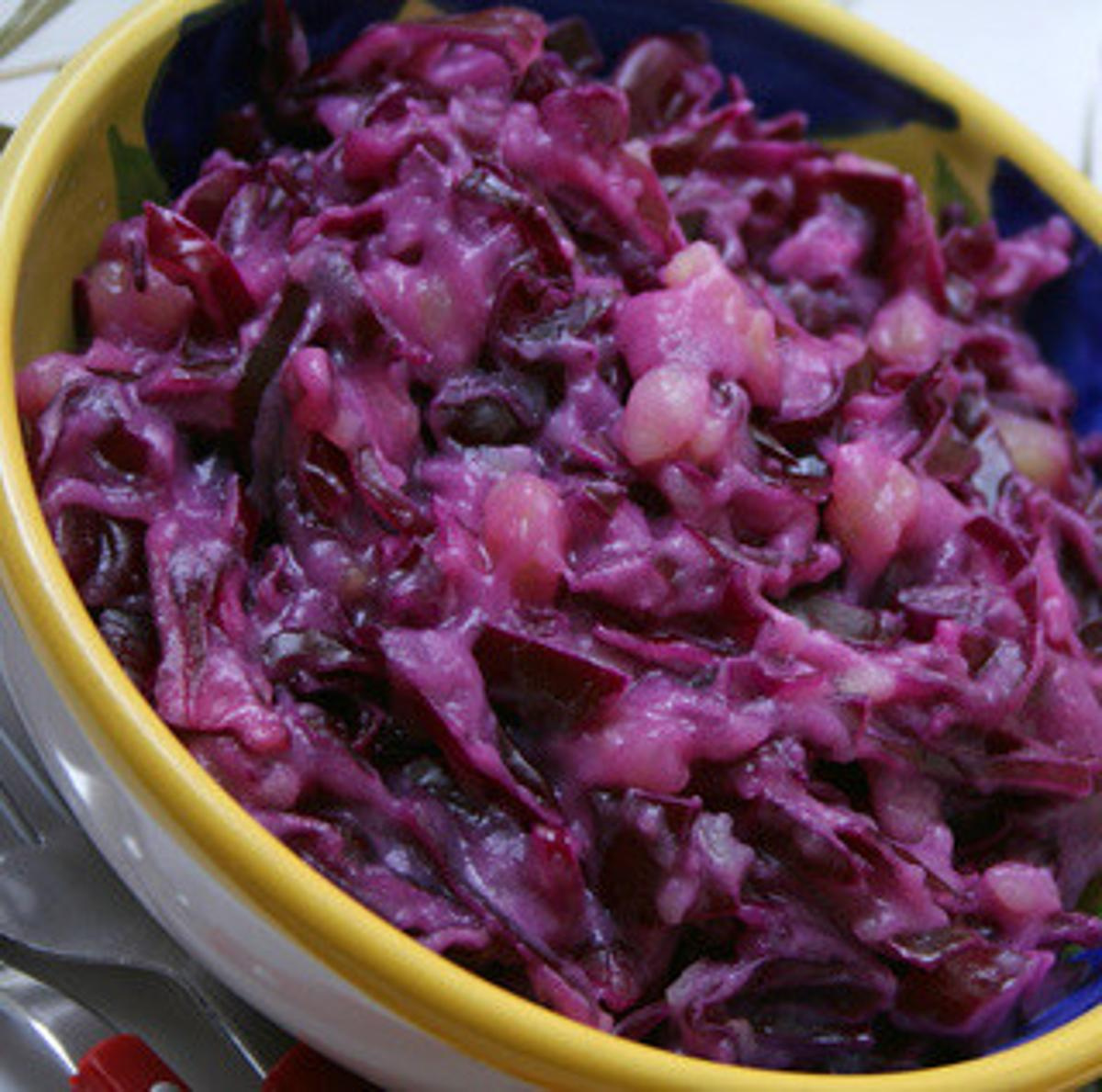 Hackfleischauflauf mit Rotkohl