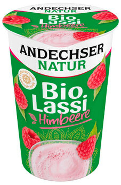 Produktfoto zu Lassi Himbeere, 250 g Andechser Molkerei