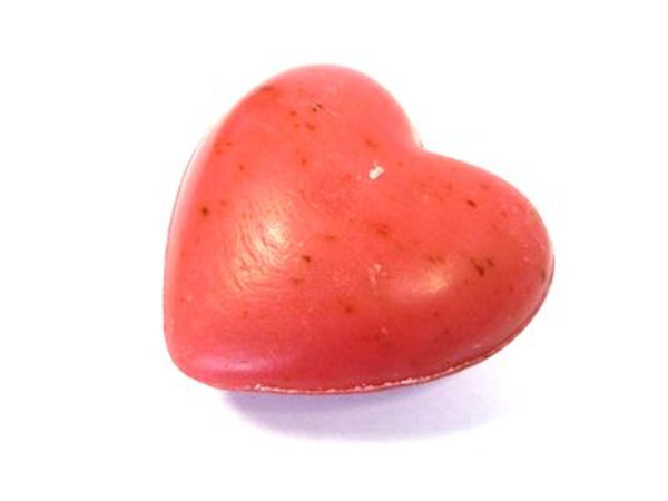 Produktfoto zu Schafseife Herz rot , 65g