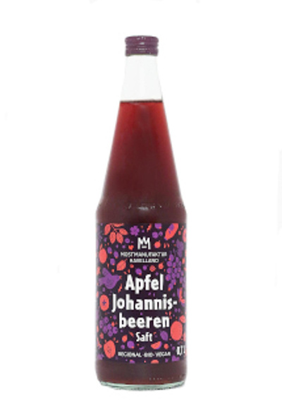 Produktfoto zu Apfel-Johannisbeere Saft, 0,7 l