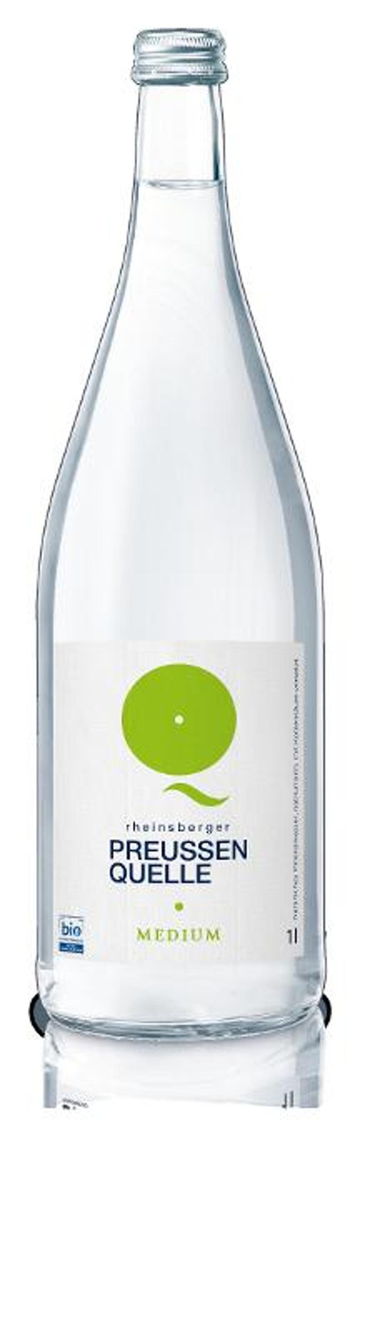 Produktfoto zu Mineralwasser medium, 6 x 1 l Rheinsberger Preussen Quelle