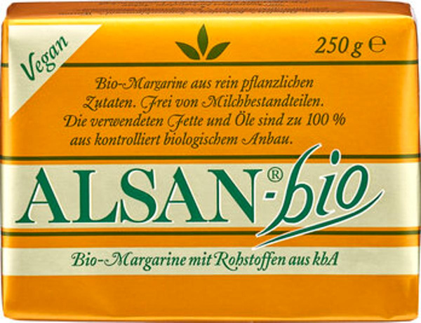 Produktfoto zu Alsan Pflanzen-Margarine, 250 g ALSAN