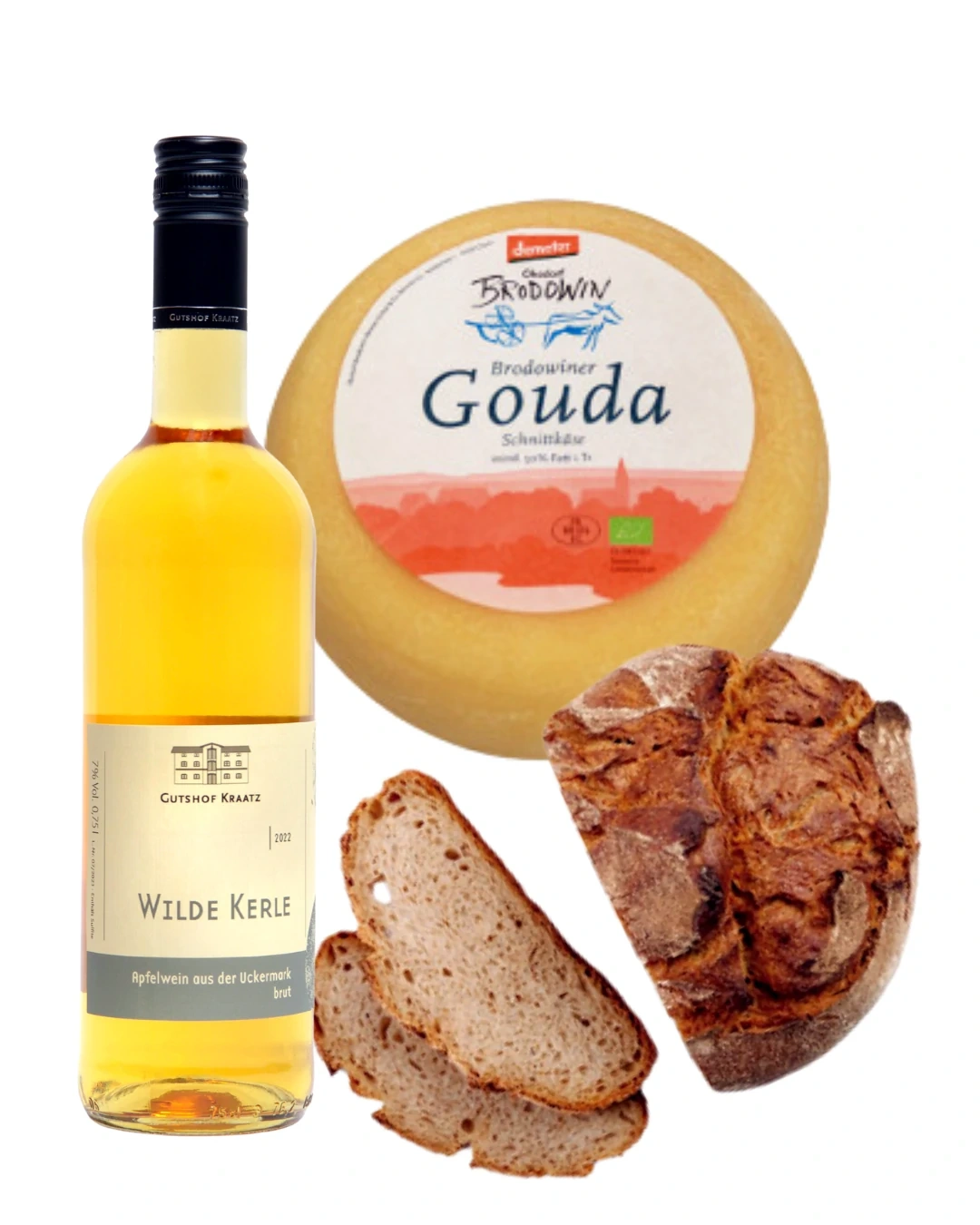 Wilde Kerle + Brodowiner Gouda + Dinkel-Ruch-Brot