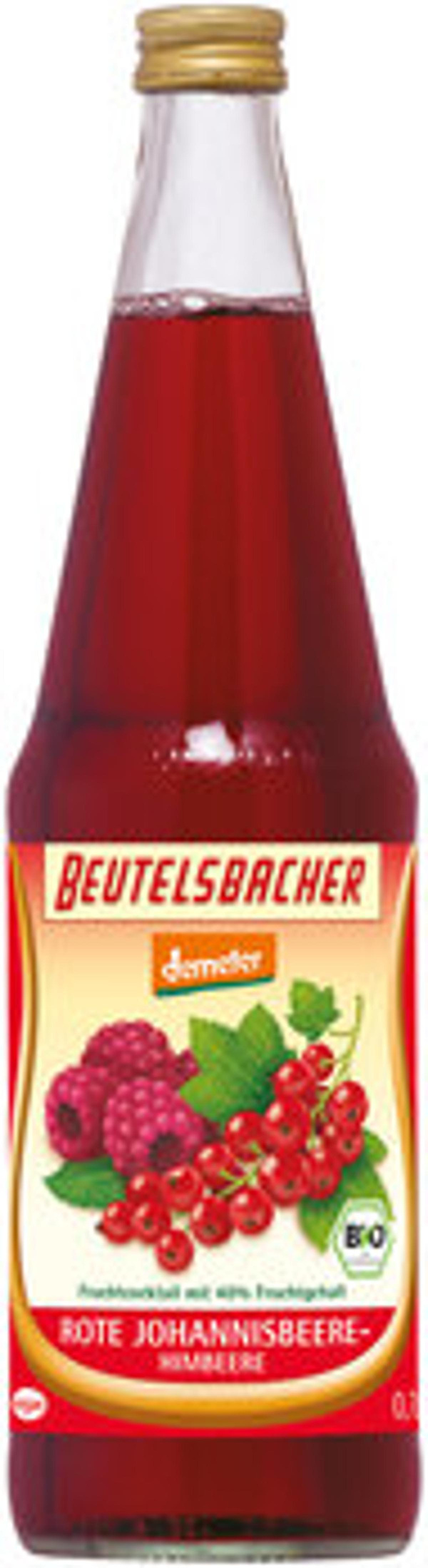 Produktfoto zu Rote Johannisbeere Himbeeren Saft, 0,7 l Beutelsbacher Fruchtsaftkelterei