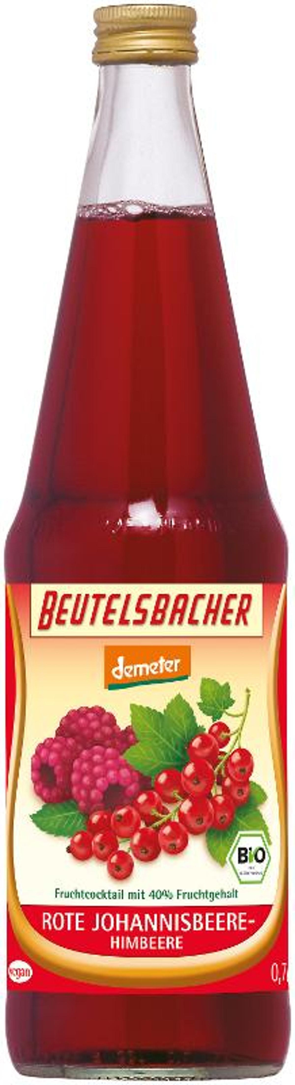 Produktfoto zu Rote Johannisbeere Himbeeren Saft, 0,7 l Beutelsbacher Fruchtsaftkelterei