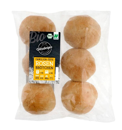 Produktfoto zu Rosenbrötchen zum Aufbacken, 6 Stück, Herzberger Bäckerei