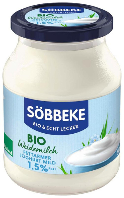 Produktfoto zu Joghurt cremig gerührt 1,5%, 500 g, Söbbeke